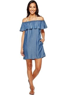 Tommy Bahama Chambray Off the Shoulder Dress Cover-Up