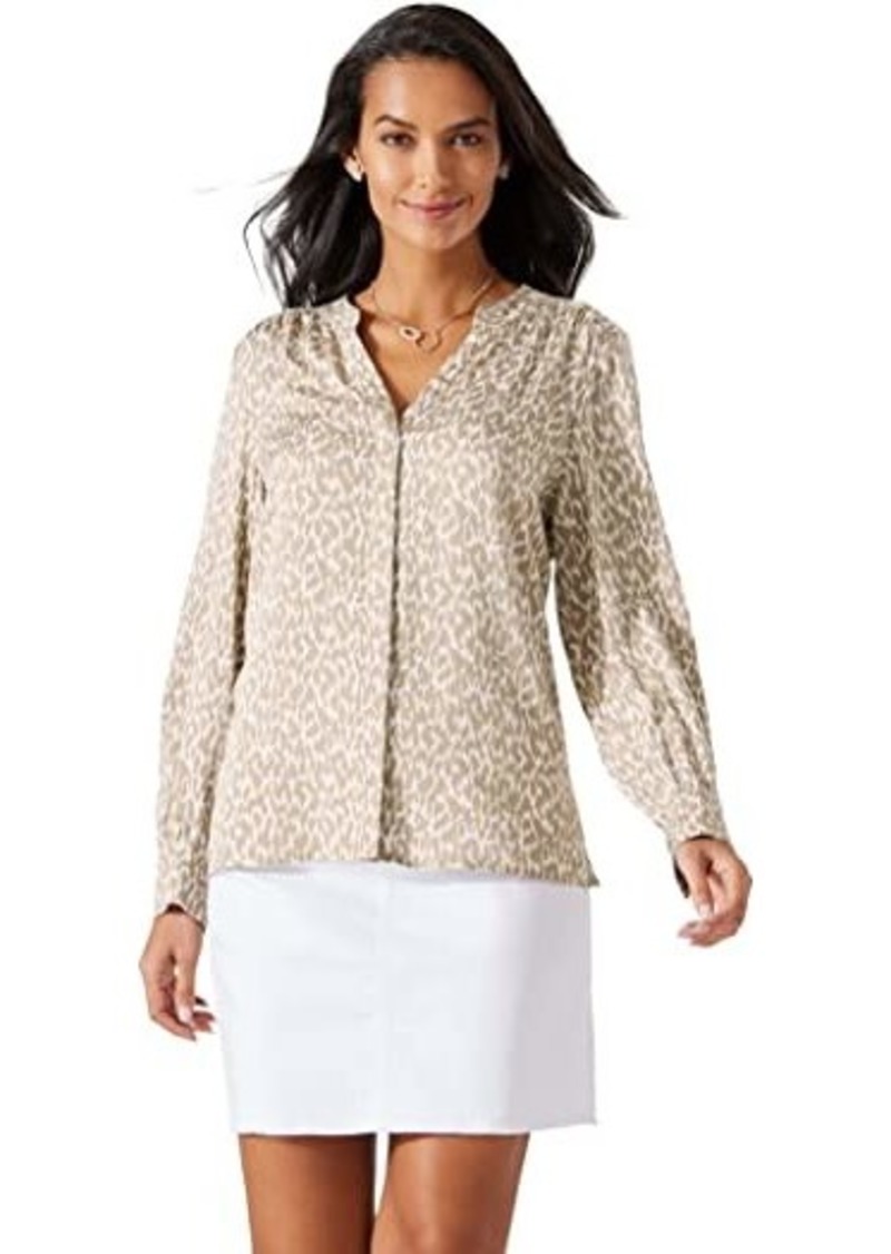 Tommy Bahama Chic Cheetah Long Sleeve Top