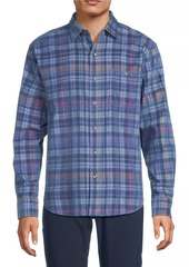 Tommy Bahama Coastline Cord Harbor Check Button-Up Shirt