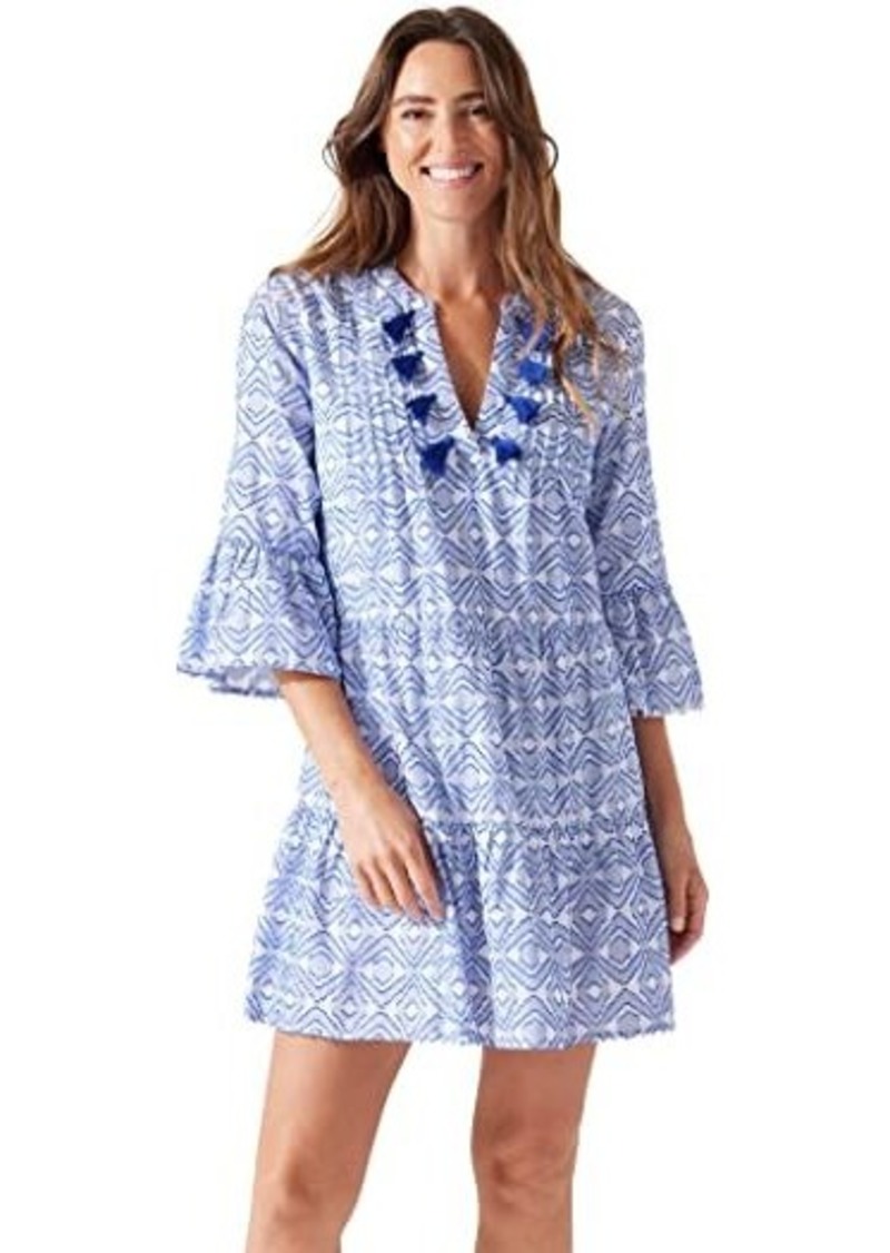 Tommy Bahama Diamond Clip Tiered Dress