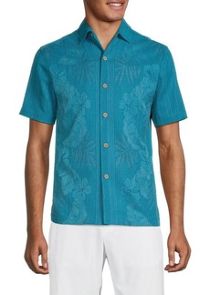 Tommy Bahama Floral Bali Border Silk Shirt