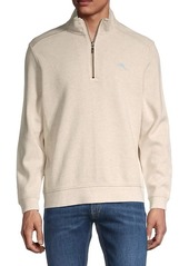 Tommy Bahama Half-Zip Cotton Sweatshirt