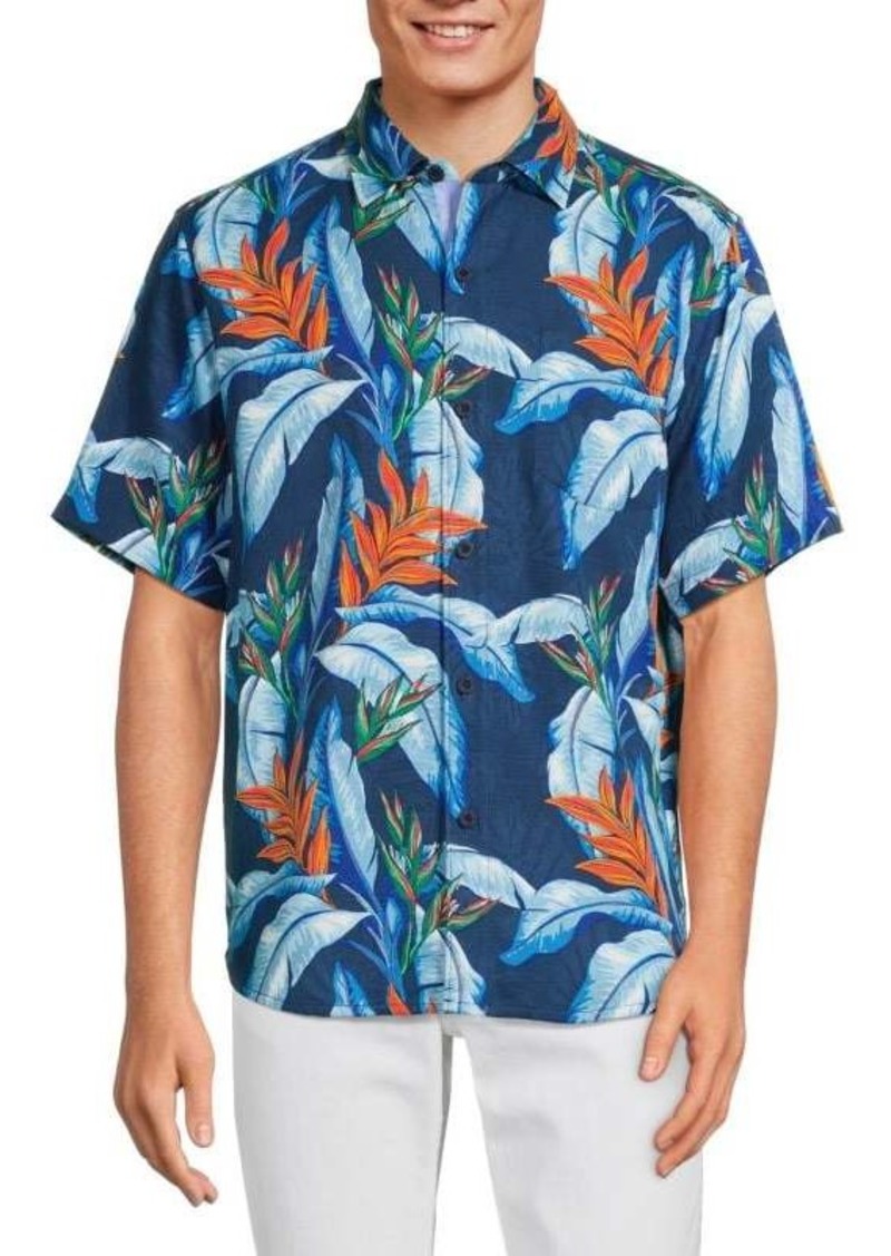 Tommy Bahama Tropical Print Silk Shirt