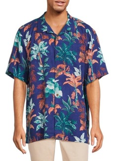 Tommy Bahama Kehoe Beach Palm Graphic Silk Shirt