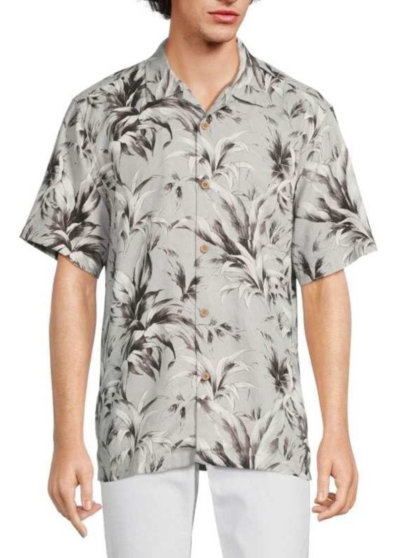 Tommy Bahama La Posadita Leaf Print Silk Shirt