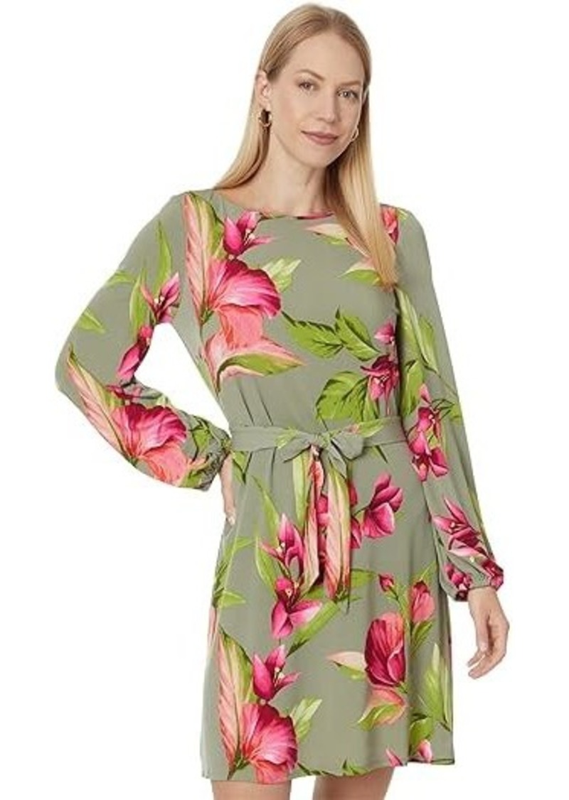 Tommy Bahama Lavish Blooms Long Sleeve Short Dress