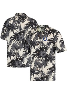 Tommy Bahama Men's Black Indianapolis Colts Sport Harbor Island Hibiscus Camp Button-Down Shirt