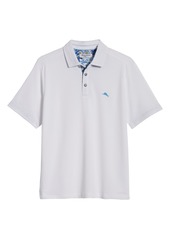 Tommy Bahama 5 O'Clock Tropic Short Sleeve Pique Polo in Bright White at Nordstrom