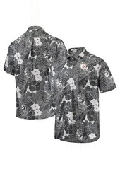 Men's Tommy Bahama Black Pittsburgh Steelers Coconut Point Playa Floral IslandZone Button-Up Shirt at Nordstrom