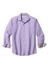 Tommy Bahama Costa Capri Classic Fit Linen Blend Button-Up Shirt in Spanish Lavender at Nordstrom