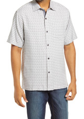 Men's Big & Tall Tommy Bahama Geovanni Silk Geometric Button-Up Shirt