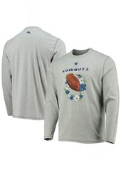 Men's Tommy Bahama Heathered Gray Dallas Cowboys Sport Lei Pass Long Sleeve T-Shirt at Nordstrom
