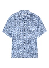 Tommy Bahama Tile Island Short Sleeve Button-Up Shirt in Old Royal at Nordstrom