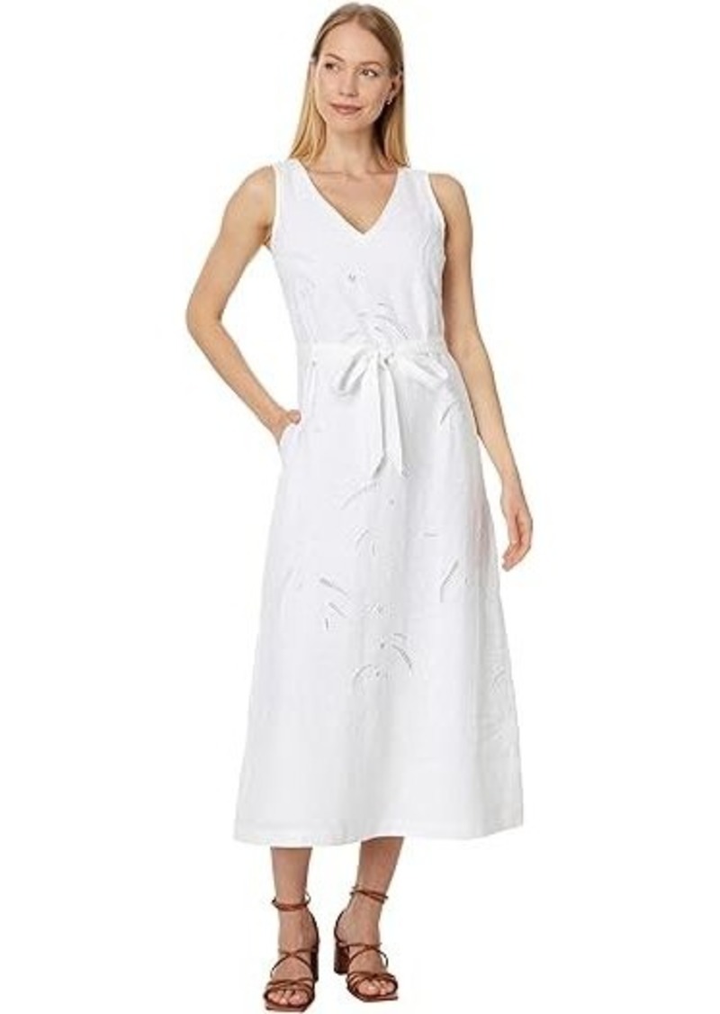 Tommy Bahama Monstera Eyelet Midi Dress