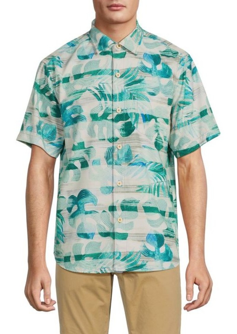 Tommy Bahama Monstera Tides Tropical Supima Cotton Blend Shirt