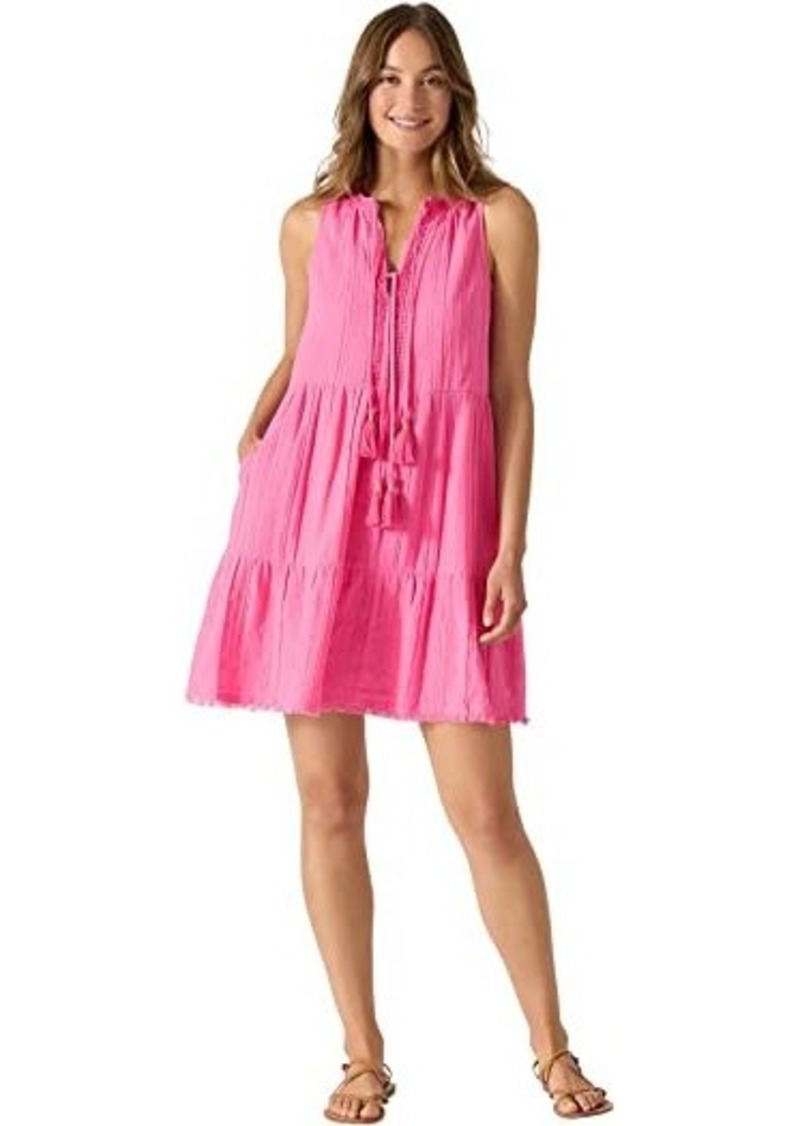 Tommy Bahama Mykonos Text Gauze Short Dress