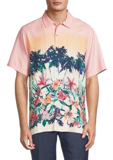 Tommy Bahama Palm Sunrise Floral Silk Short Sleeve Shirt
