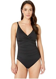 Tommy Bahama Pearl Over the Shoulder Cross Front One-Piece