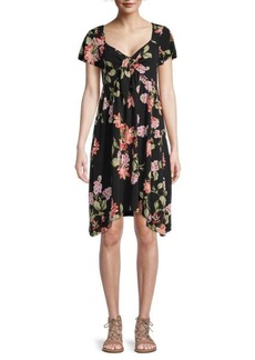 tommy bahama sun lilies split neck dress