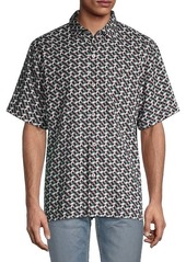 Tommy Bahama Poolside Geo Short-Sleeve Silk Shirt