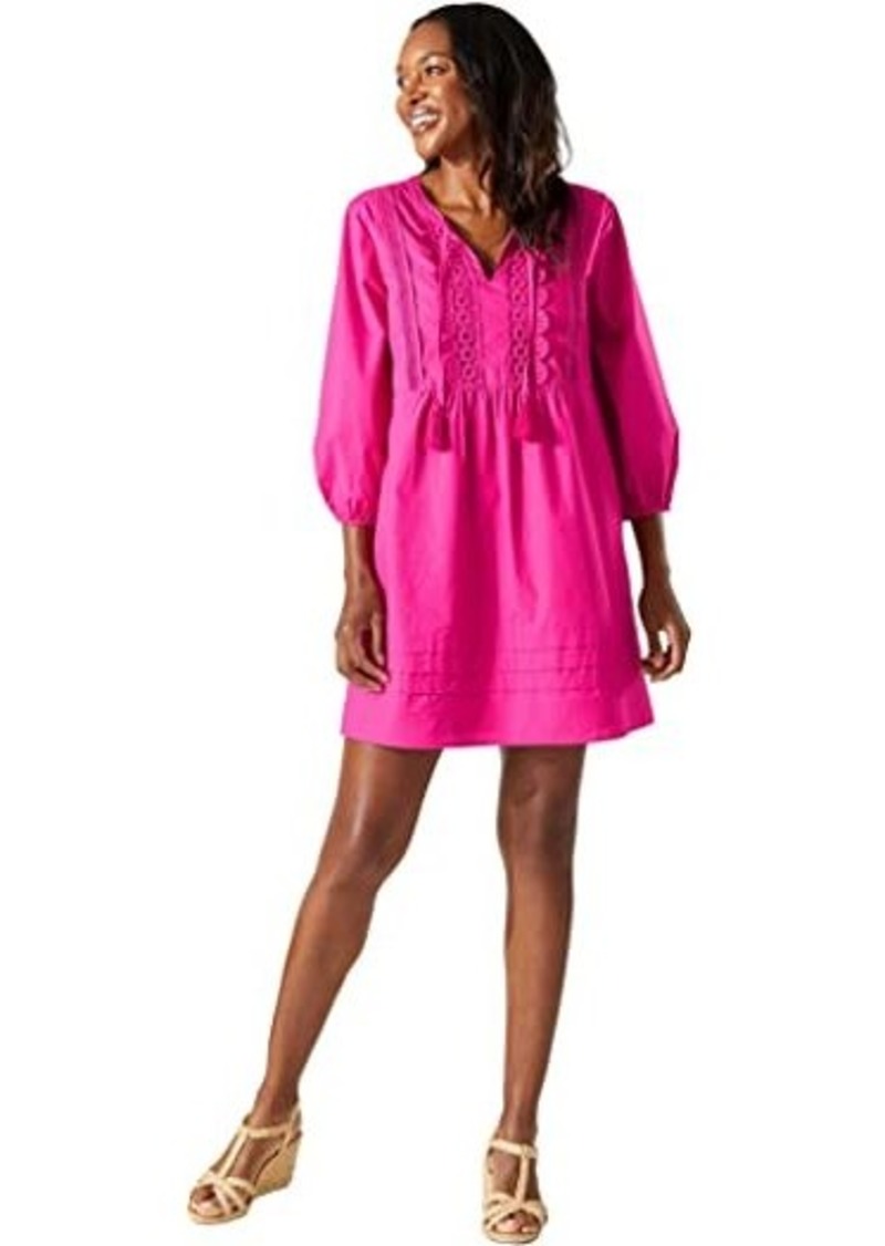 Tommy Bahama Poplin Split-Neck Dress