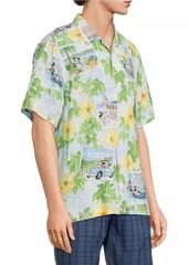 Tommy Bahama Postcard To Paradise Graphic Camp Shirt