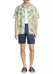 Tommy Bahama Postcard To Paradise Graphic Camp Shirt