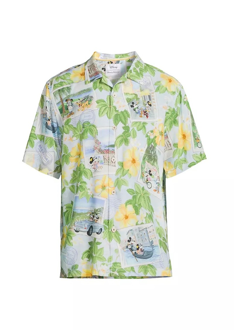 Tommy Bahama Postcard To Paradise Graphic Camp Shirt