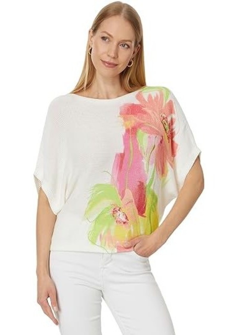 Tommy Bahama Printed SS Dolman Sweater