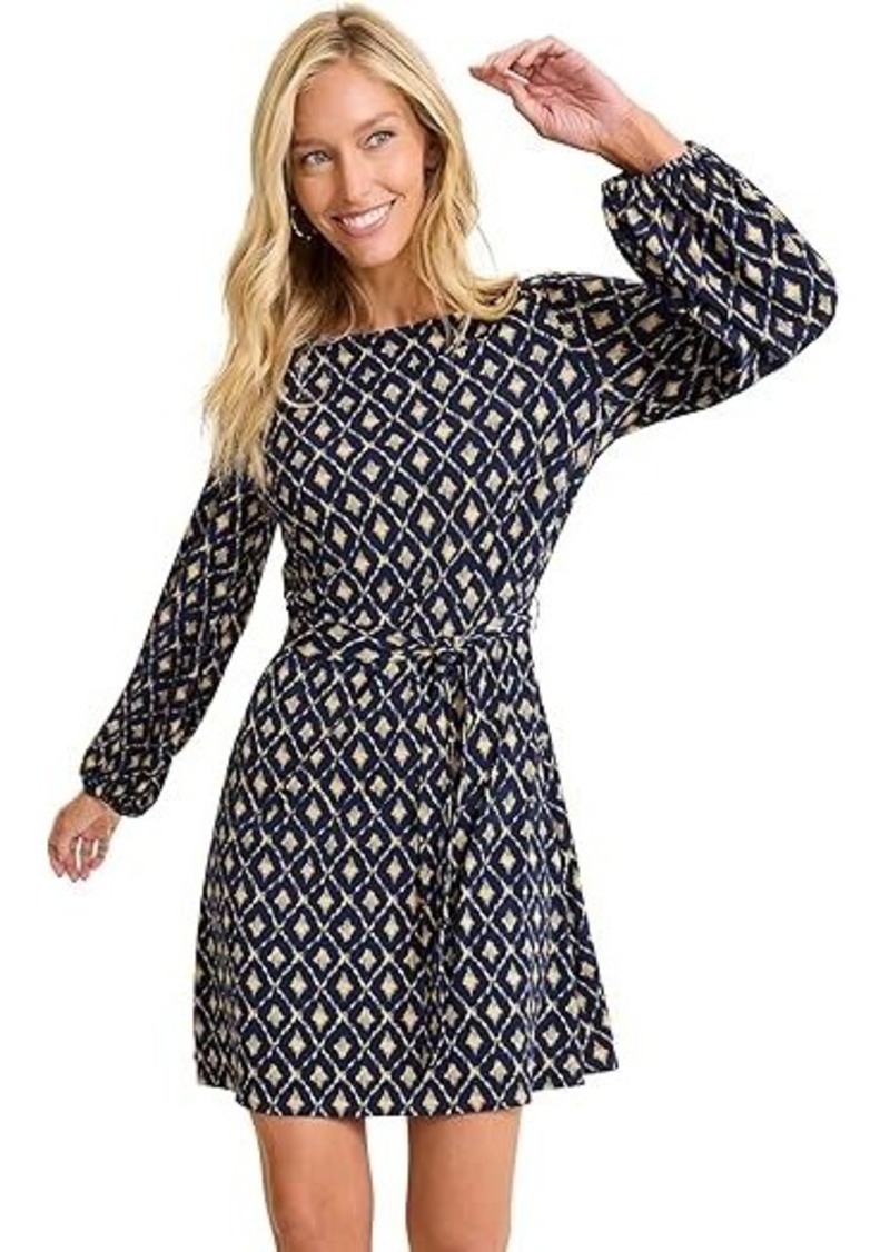 Tommy Bahama Reversible Diamond Cay Long Sleeve Short Dress