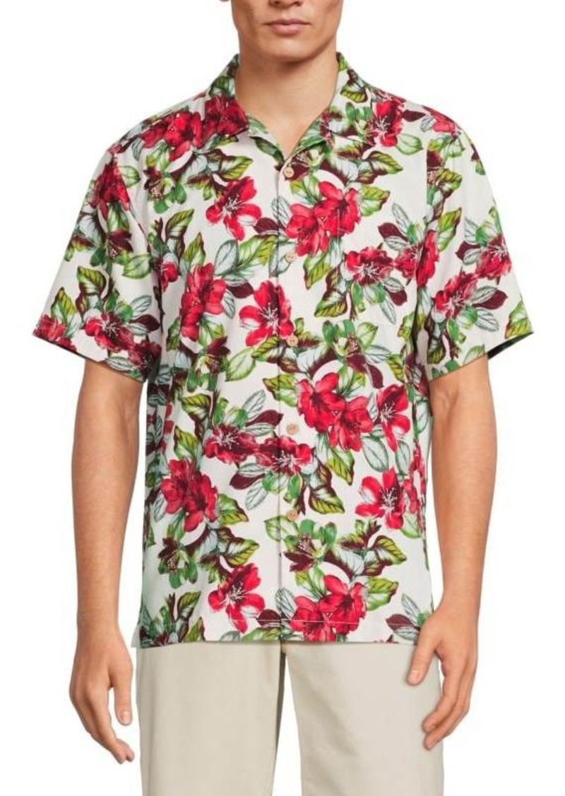 Tommy Bahama Rosa Floral Silk Blend Camp Shirt