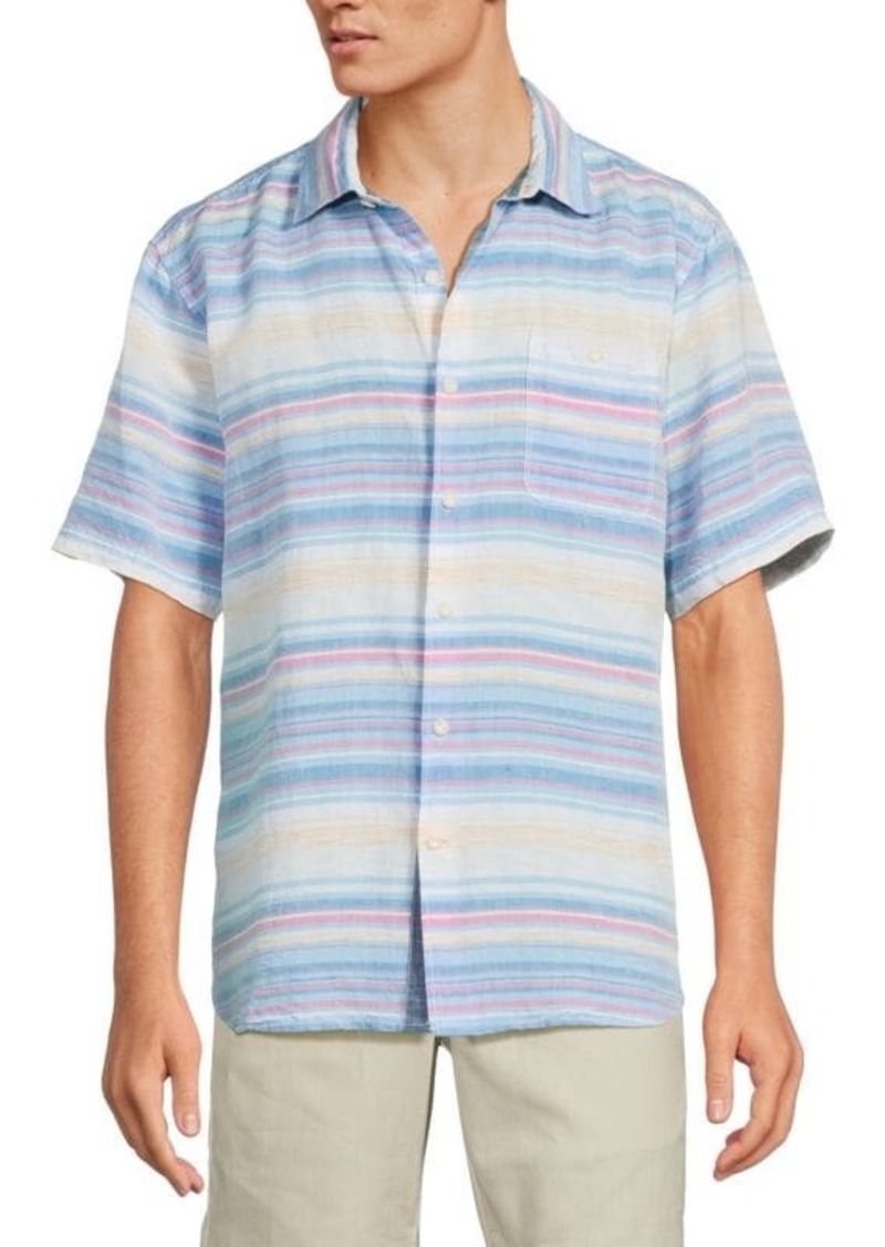 Tommy Bahama Sand Striped Linen Blend Shirt