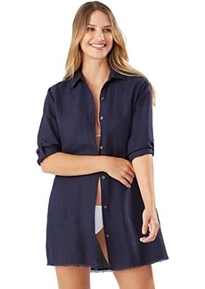 Tommy Bahama St. Lucia Boyfriend Shirt Cover-Up