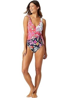 Tommy Bahama Summer Floral Wrap Front One-Piece