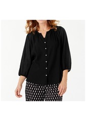 Tommy Bahama 3/4 Sleeve Button Down Top