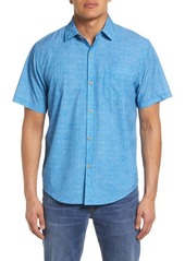 Tommy Bahama Bahama Coast Tiles Button-Up Shirt in Techno at Nordstrom