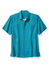 Tommy Bahama Bali Border Floral Jacquard Short Sleeve Silk Button-Up Shirt