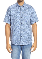 Tommy Bahama Bamboo Tiles Short Sleeve Silk Button-Up Shirt