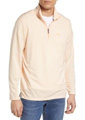 Tommy Bahama Costa Ver Quarter Zip Pullover in Tequila at Nordstrom
