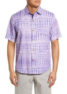 Tommy Bahama Daybreak Batik Short Sleeve Silk Button-Up Shirt