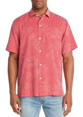 Tommy Bahama Digital Palm Short-Sleeve Silk Jacquard Classic Fit Shirt 