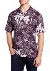 Tommy Bahama Elegant Sketch Classic Fit Short Sleeve Button-Up Silk Shirt