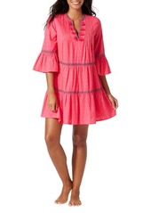 Tommy Bahama Embroidered Tiered Cotton Cover-Up Dress