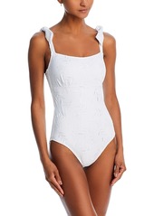 Tommy Bahama Eyelet Hideaway Square Neck One Piece Swimsuit