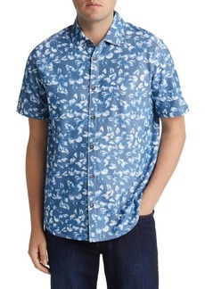 Tommy Bahama Flora IslandZone Floral Piqué Short Sleeve Button-Up Shirt