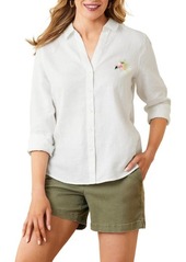 Tommy Bahama Flora Riviera Embroidered Linen Button-Up Shirt