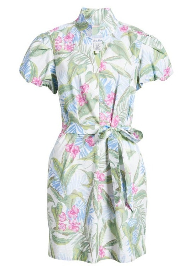 Tommy Bahama Gulf Shore Floral Belted Seersucker Dress