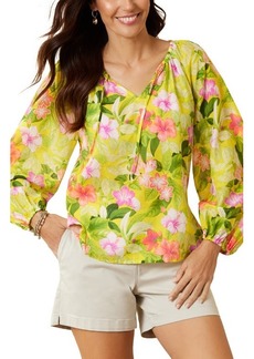 Tommy Bahama Happy Hour Flower Cotton & Silk Top
