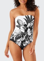 Tommy Bahama Hibiscus Bandeau One-Piece Swimsuit