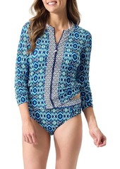 Tommy Bahama Island Cays Ikat Zip Rashguard